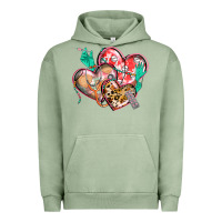 Pigment Oil Green nurse hearts Urban Hoodie - CowGirlArtShop