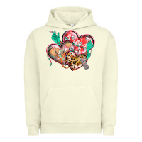 Pigment Pistachio nurse hearts Urban Hoodie - CowGirlArtShop