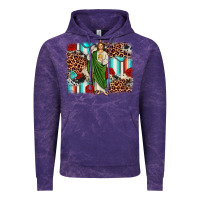Cloud Purple san judas leopard cowhide background Vintage Hoodie - JahusDesignShop