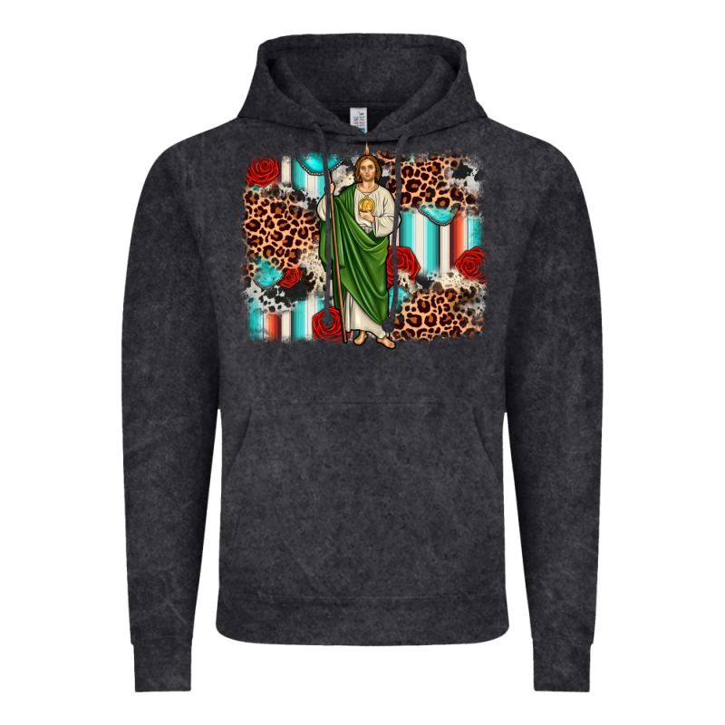 San Judas Leopard Cowhide Background Vintage Hoodie by JahusDesignShop | Teevron
