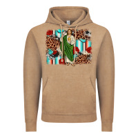 Vintage Coffee san judas leopard cowhide background Vintage Hoodie - JahusDesignShop