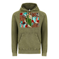 Vintage Olive san judas leopard cowhide background Vintage Hoodie - JahusDesignShop