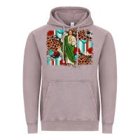 Vintage Zinc san judas leopard cowhide background Vintage Hoodie - JahusDesignShop