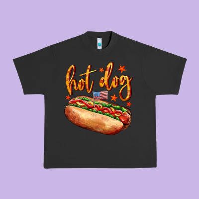 Hot Dog Urban Heavy Tee Designed By Adodesignshop