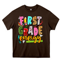 Chocolate Brown first grade energy Heavy Core Tee - texasbilliewilder