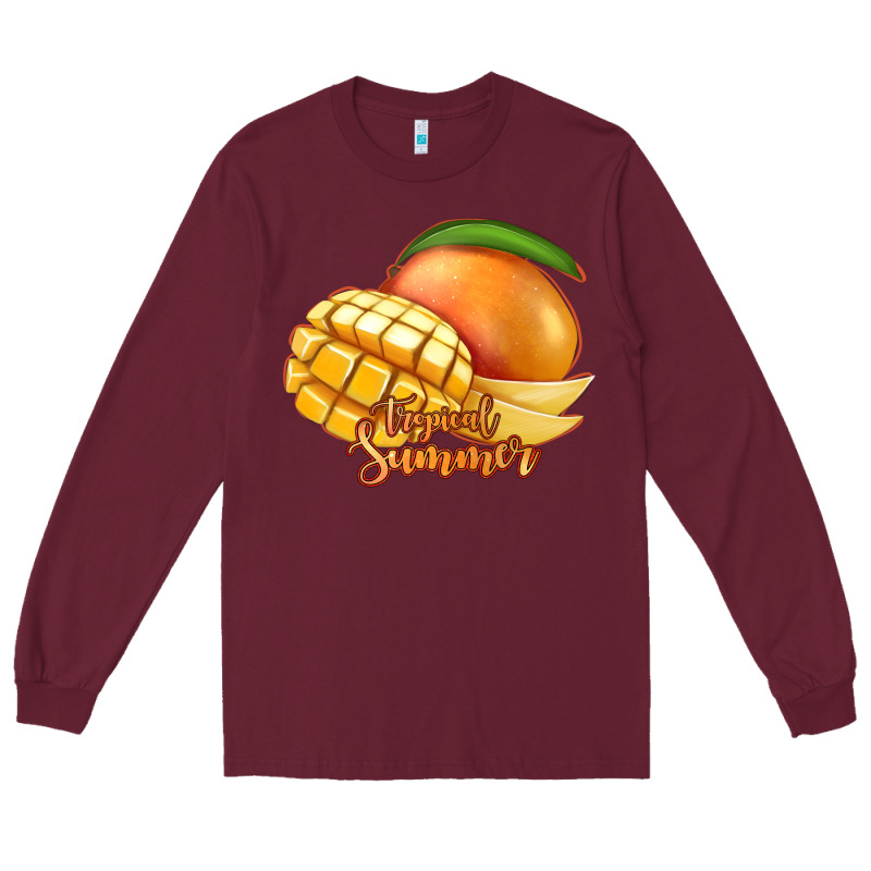 Mango Tropical Summer Long Sleeve Tee by Jasminsmagicworld | Teevron