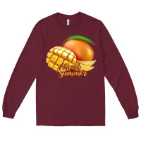 Burgundy Mango Tropical Summer Long Sleeve Tee - Jasminsmagicworld