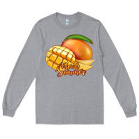 Heather Grey Mango Tropical Summer Long Sleeve Tee - Jasminsmagicworld