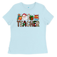 Baby Blue teacher christmas Ladies Tee - JahusDesignShop