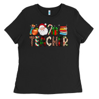 Black teacher christmas Ladies Tee - JahusDesignShop