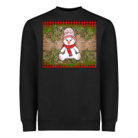Black Christmas snowman Heavyweight Sweatshirt - AdoDesignShop