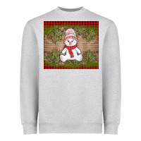 Heather Grey Christmas snowman Heavyweight Sweatshirt - AdoDesignShop