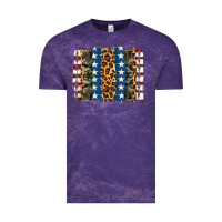 Cloud Purple usa army pattern brushstroke Vintage Tee - Artiststas