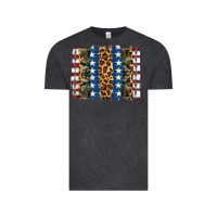 Vintage Black usa army pattern brushstroke Vintage Tee - Artiststas
