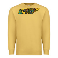 Antique Gold Western Tenessee Map Sunflower Pattern Premium Sweatshirt - Bettercallsaul