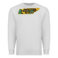 Dove Grey Western Tenessee Map Sunflower Pattern Premium Sweatshirt - Bettercallsaul