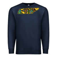 Navy Western Tenessee Map Sunflower Pattern Premium Sweatshirt - Bettercallsaul