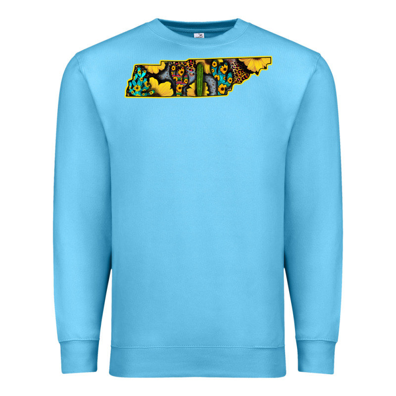 Western Tenessee Map Sunflower Pattern Premium Sweatshirt by Bettercallsaul | Teevron