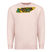 Pale Pink Western Tenessee Map Sunflower Pattern Premium Sweatshirt - Bettercallsaul