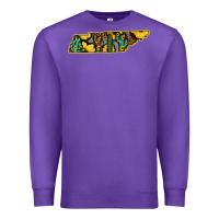 Purple Western Tenessee Map Sunflower Pattern Premium Sweatshirt - Bettercallsaul