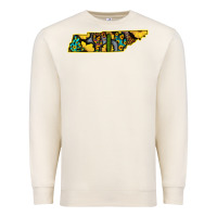 Sandshell Western Tenessee Map Sunflower Pattern Premium Sweatshirt - Bettercallsaul