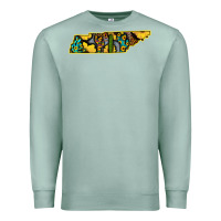 Seafoam Western Tenessee Map Sunflower Pattern Premium Sweatshirt - Bettercallsaul