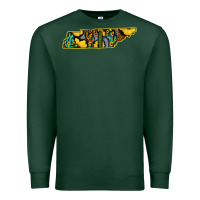 Sports Green Western Tenessee Map Sunflower Pattern Premium Sweatshirt - Bettercallsaul