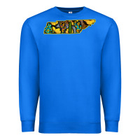 True Royal Western Tenessee Map Sunflower Pattern Premium Sweatshirt - Bettercallsaul