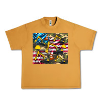Peanut Butter excavator American flag Urban Heavy Tee - Artiststas