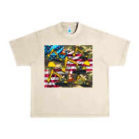 Sandshell excavator American flag Urban Heavy Tee - Artiststas