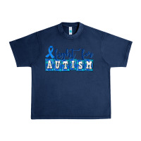 Navy fight for autism Urban Heavy Tee - AdoDesignShop