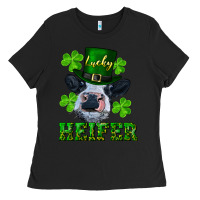 Black Lucky heifer Ladies Tee - RanaPortraitStore