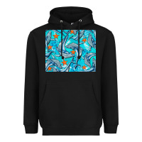 Black humpback whale mousepad Heavyweight Hoodie - BarkalooDesign