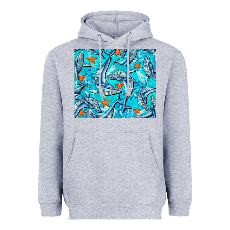 Humpback Whale Mousepad Heavyweight Hoodie by BarkalooDesign | Teevron