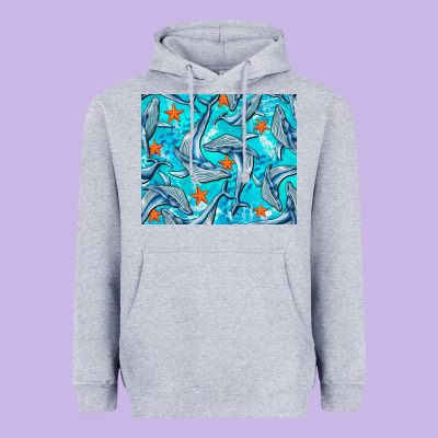 Humpback Whale Mousepad Heavyweight Hoodie Designed By Barkaloodesign