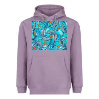 Lavender humpback whale mousepad Heavyweight Hoodie - BarkalooDesign