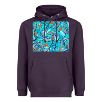 Plum humpback whale mousepad Heavyweight Hoodie - BarkalooDesign