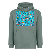 Sage humpback whale mousepad Heavyweight Hoodie - BarkalooDesign