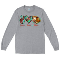 Heather Grey Peace Love Cows Long Sleeve Tee - Jasminsmagicworld