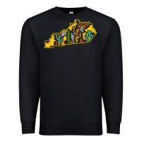 Black Kentucky Map Western Sunflower Pattern Premium Sweatshirt - Bettercallsaul