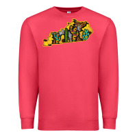 Cardinal Kentucky Map Western Sunflower Pattern Premium Sweatshirt - Bettercallsaul