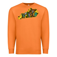 Carrot Kentucky Map Western Sunflower Pattern Premium Sweatshirt - Bettercallsaul