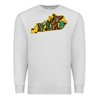 Dove Grey Kentucky Map Western Sunflower Pattern Premium Sweatshirt - Bettercallsaul