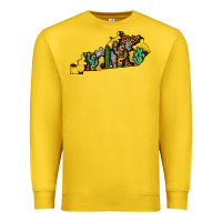 Lemon Kentucky Map Western Sunflower Pattern Premium Sweatshirt - Bettercallsaul