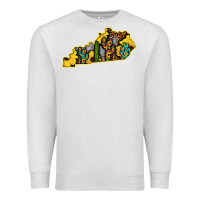 Kentucky Map Western Sunflower Pattern Premium Sweatshirt | Teevron