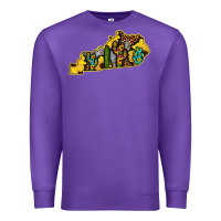 Purple Kentucky Map Western Sunflower Pattern Premium Sweatshirt - Bettercallsaul