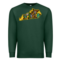 Sports Green Kentucky Map Western Sunflower Pattern Premium Sweatshirt - Bettercallsaul