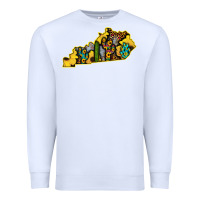White Kentucky Map Western Sunflower Pattern Premium Sweatshirt - Bettercallsaul