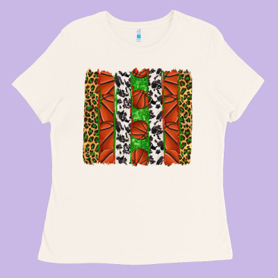 Ladies Tee basketball brush strokes