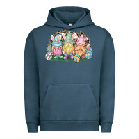 Pigment Midnight Navy Easter Day gnomes Urban Hoodie - HowdyJamesFarm